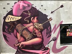 22A Jecks and Bou - Cupid targeted by arrows street art Hong Kong